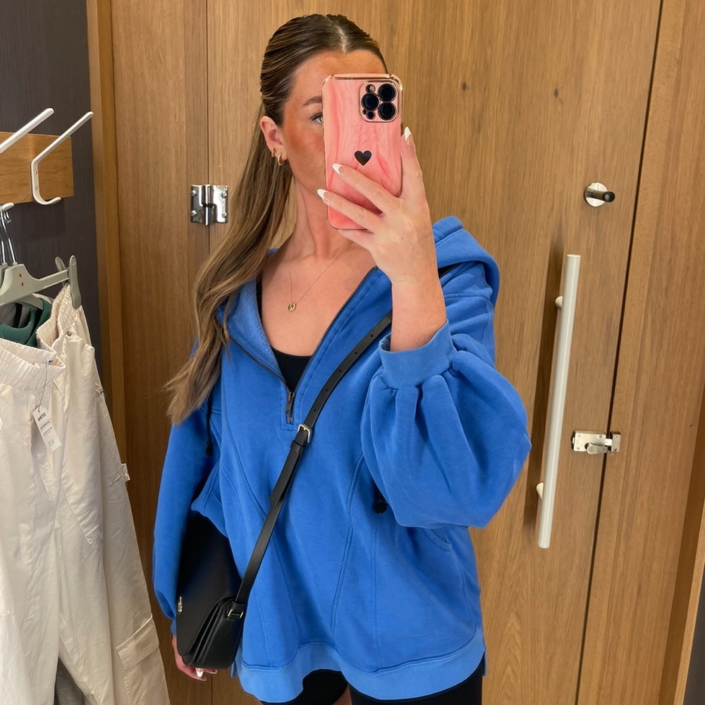 FREE PEOPLE Royal blue quarter zip